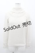 axes femme / フリルリブハイネックニット  アイボリー I-26-03-23-013-AX-TO-SA-ZI