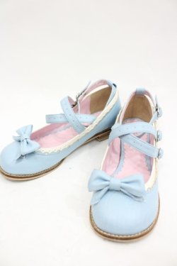画像2: Queen Bee / リボンストラップパンプス M サックス I-26-03-23-124-EL-SH-SA-ZI