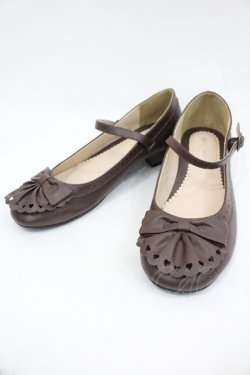 画像2: Innocent World / ハートスカラップフリルシューズ L ブラウン I-26-03-23-125-IW-SH-SA-ZI