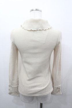 画像3: axes femme / フリルリブハイネックニット  アイボリー I-26-03-23-013-AX-TO-SA-ZI