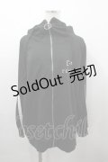 NieR Clothing / ラインジップアップパーカー  ブラック I-26-03-23-015-PU-TO-SA-ZI