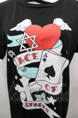 画像2: LISTEN FLAVOR / エースオブスペードネッククロスカットソー  ブラック I-26-03-23-016-PU-TO-SA-ZI