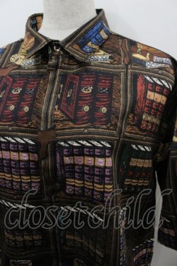 画像2: Q-pot. / メルティーブックシェルフシャツ ユニセックス ブラウン I-26-03-23-002-QP-BL-SA-ZI