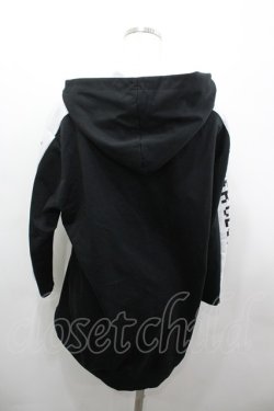 画像3: NieR Clothing / 袖ロゴジップアップパーカー  ブラック　 I-26-03-23-019-PU-TO-SA-ZI