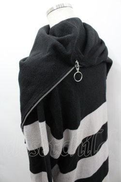 画像3: AdaNous / ドレープタートルネック変形ニット  ブラック×グレイ I-26-03-23-020-PU-TO-SA-ZI