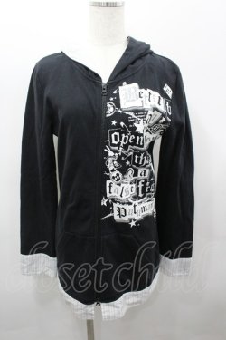 画像1: PUTUMAYO / 袖裾ストライプ切替ptジップアップパーカー  ブラック I-26-03-23-022-PT-TO-SA-ZI