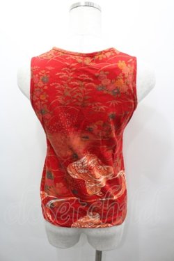 画像3: gouk / 和柄ノースリーブトップス  赤 I-26-03-23-024-GO-TO-SA-ZI