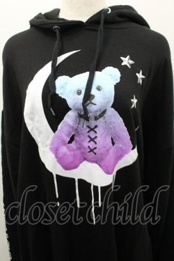 画像2: LISTEN FLAVOR / ムーンベアパーカー  黒Ｘ青 I-26-03-23-027-PU-TO-SA-ZI