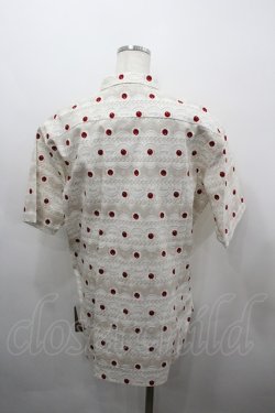 画像3: Q-pot. / チェリーポルカドットドレスシャツ  白ｘ赤 I-26-03-23-003-QP-BL-SA-ZI