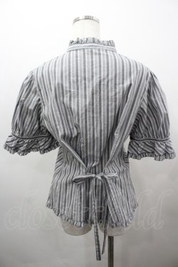 画像3: PINK HOUSE / ヨークフリルブラウス  黒Ｘ白 I-26-03-23-032-LO-BL-SA-ZI