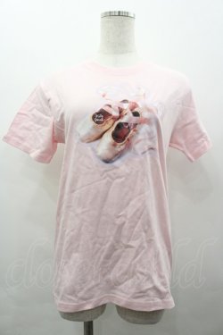 画像1: Nile Perch / バレエシューズプリント半袖カットソー  ピンク I-26-03-25-004-LO-TO-SA-ZI