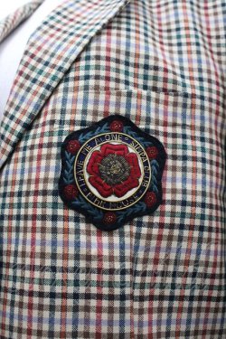 画像3: INGEBORG / ワッペンチェックジャケット L ブラウン I-26-03-25-034-LO-JA-SA-ZI