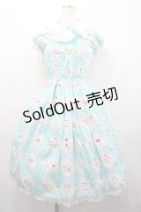 metamorphose / うさぎカフェワンピース  ミント I-26-03-25-040-ME-OP-SA-ZI