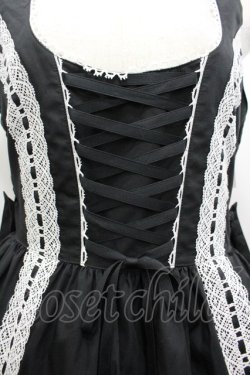 画像3: metamorphose / 木漏れ日のトロイメライ ティアードジャンパースカート 1 黒×オフ白 I-26-03-25-041-ME-OP-SA-ZI