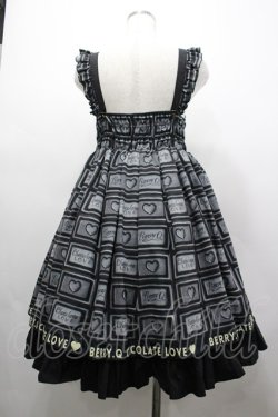 画像2: BERRY.Q（海外ロリータブランド） / チョコレート柄ジャンパースカート  黒 I-26-03-25-042-LO-BG-SA-ZI