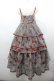 画像2: 薄暑之毎 / チェリー総柄段フリルジャンパースカート S グレーＸ赤 I-26-03-25-043-LO-OP-SA-ZI (2)