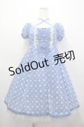 Emily Temple cute / ジョーゼット水玉ワンピース  青 I-26-03-25-045-ET-OP-SA-ZI