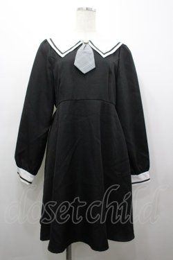 画像1: Amavel / セーラー襟ワンピース  黒Ｘ白 I-26-03-25-047-CA-OP-SA-ZI