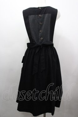 画像2: Jane Marple / Vintage Poplin Bicolorジャンパースカート M ブラック I-26-03-25-058-JM-OP-SA-ZI