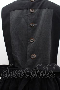 画像3: Jane Marple / Vintage Poplin Bicolorジャンパースカート M ブラック I-26-03-25-058-JM-OP-SA-ZI