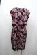 画像3: axes femme / ファーティペ付き花柄ワンピース  黒ＸピンクＸパープル I-26-03-25-059-AX-OP-SA-ZI (3)