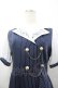 画像2: axes femme / 夜空刺繍襟ドッキングワンピース  紺Ｘ白 I-26-03-25-061-AX-OP-SA-ZI (2)