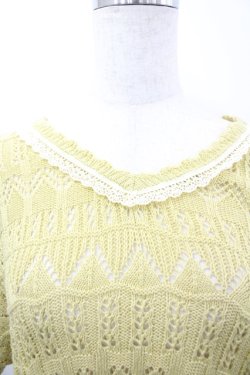 画像2: axes femme / ニットベストドッキングチュニック  カラシＸ白 I-26-03-25-062-AX-OP-SA-ZI