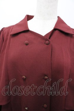 画像2: axes femme / ダブルブレストケープワンピース M ワイン I-26-03-25-063-AX-OP-TE-ZI