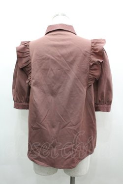 画像2: Rojita / パール釦Vフリル半袖ブラウス  ピンク I-26-03-25-001-LO-BL-SA-ZI