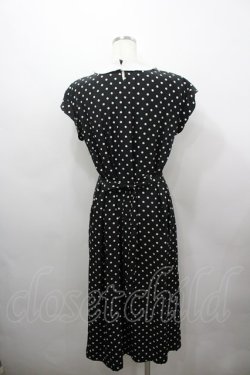 画像3: INGEBORG / ドットリボン半袖ワンピース  黒Ｘ白 I-26-03-25-067-LO-OP-SA-ZI