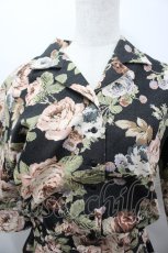 画像2: INGEBORG / 薔薇総柄半袖ワンピース  黒ＸピンクＸ緑 I-26-03-25-069-LO-OP-SA-ZI (2)