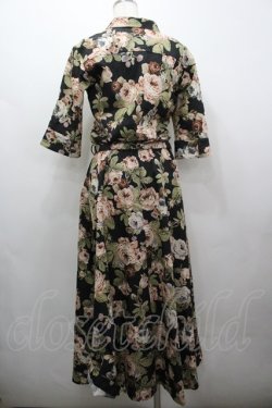 画像3: INGEBORG / 薔薇総柄半袖ワンピース  黒ＸピンクＸ緑 I-26-03-25-069-LO-OP-SA-ZI