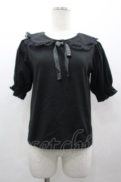 画像1: m petit by misako / 丸襟プルオーバー S 黒 I-26-03-25-008-0-TO-TE-ZI