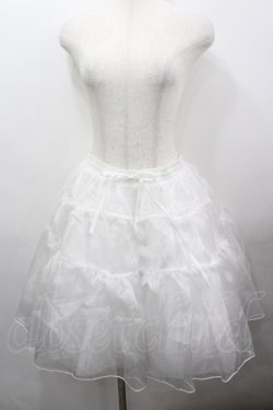 画像1: axes femme kawaii / オーガンジーパニエ  白 I-26-03-25-072-AX-SK-SA-ZI