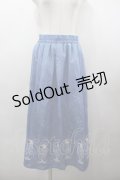 axes femme / クリームソーダ柄スカート  青 I-26-03-25-073-AX-SK-SA-ZI