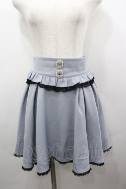 画像1: Rojita / ビジュ釦付きサイドフレアスカート  サックス I-26-03-25-074-LO-SK-SA-ZI