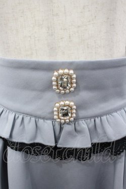 画像2: Rojita / ビジュ釦付きサイドフレアスカート  サックス I-26-03-25-074-LO-SK-SA-ZI