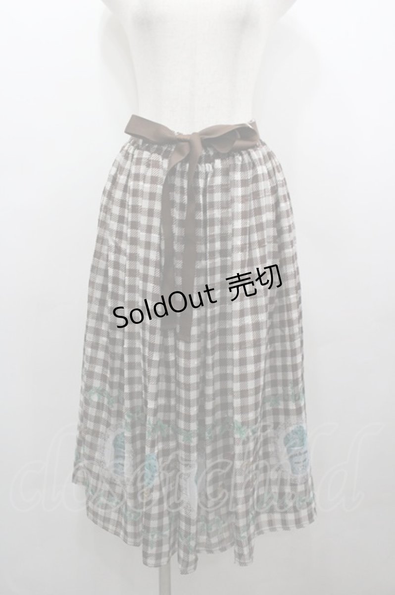 画像1: axes femme / チョコミントプリントスカート F 茶 I-26-03-25-075-AX-SK-SA-ZI (1)
