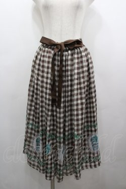 画像1: axes femme / チョコミントプリントスカート F 茶 I-26-03-25-075-AX-SK-SA-ZI