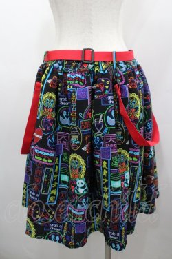 画像3: metamorphose / 電脳Neon少女ベルト付きスカート  マルチカラー I-26-03-25-079-ME-SK-SA-ZI