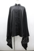 ililil / 着物袖風シャツ  黒 I-26-03-25-009-PU-BL-SA-ZI