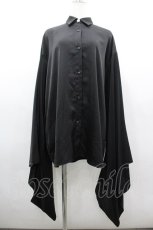 画像1: ililil / 着物袖風シャツ  黒 I-26-03-25-009-PU-BL-SA-ZI (1)