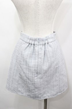 画像3: Ank Rouge / ツイードパールボタンスカート  サックス I-26-03-25-082-CA-SK-SA-ZI