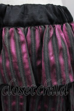 画像3: HELL CAT PUNKS / ストライプ3段ミニスカート  黒×ピンク I-26-03-25-084-PU-SK-TE-ZI