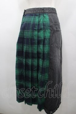 画像3: Candy Stripper / CANDY PATCHWORK DENIM SKIRT  グリーン I-26-03-25-085-PU-SK-SA-ZI