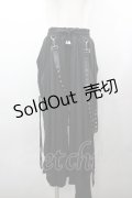 NOVESSEL / サスペンダー付きスカートレイヤードワイドパンツ  黒 I-26-03-25-087-PU-PA-SA-ZI