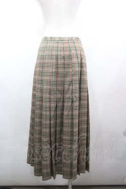 画像3: INGEBORG / フロントボタンチェックスカート  ブラウン I-26-03-25-090-LO-SK-SA-ZI