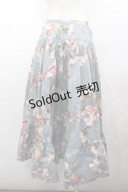 画像3: INGEBORG / フラワー総柄スカート  青Ｘ白Ｘ赤 I-26-03-25-091-LO-SK-SA-ZI