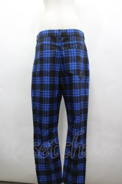 画像3: HELL CAT PUNKS / ZIPポケットチェックパンツ M ブルー I-26-03-25-094-PU-PA-SA-ZI