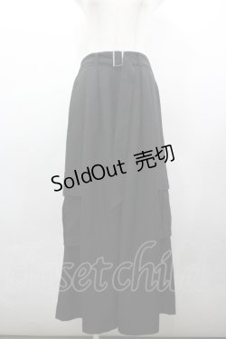 画像1: CIVARIZE / Wide cargo drape pants  黒 I-26-03-25-097-GO-PA-SA-ZI